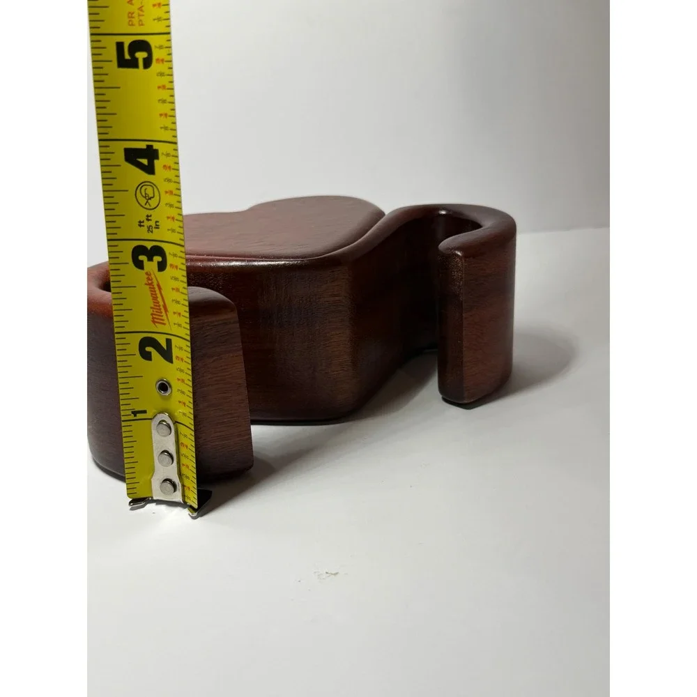 Handcrafted Heart Wooden Secret Puzzle Box Decorative Jewelry Trinket Case Brown